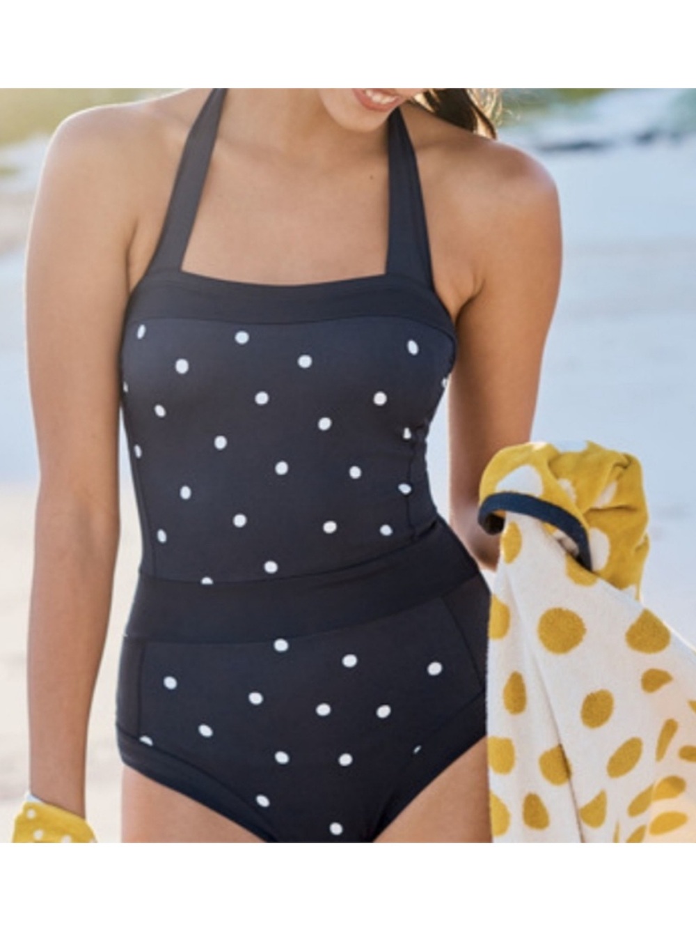 NWT Boden Santorini Halter One-Piece Swimsuit Size 10